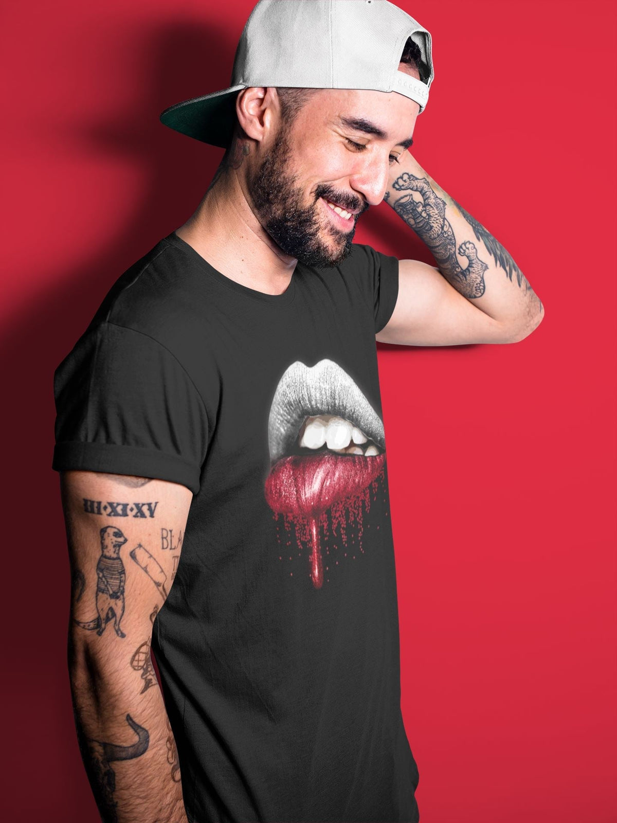 Jordan 4 Fire Red Shirt To Match Jordans Dripping Lips Sneaker Tees Jordan 4 Fire Red Drip Gear Zone Sneaker Matching Clothing Unisex Shirts