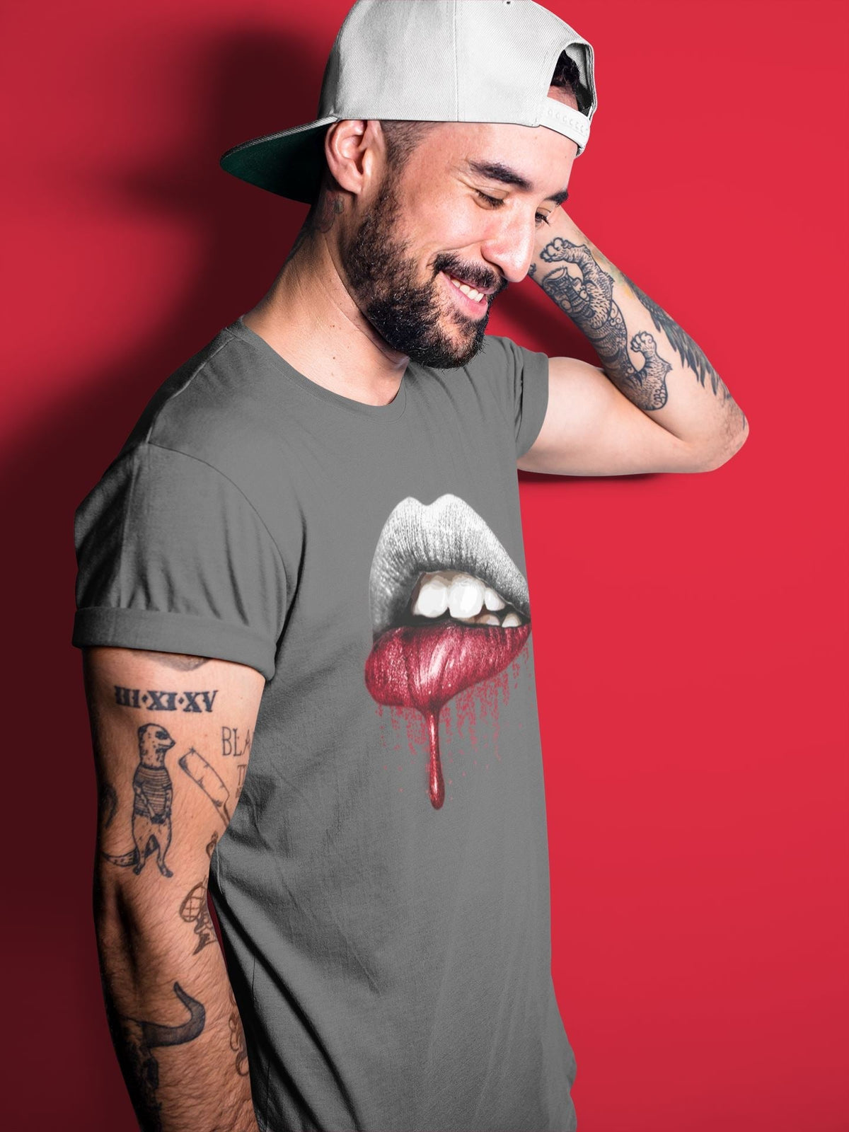 Jordan 4 Fire Red Shirt To Match Jordans Dripping Lips Sneaker Tees Jordan 4 Fire Red Drip Gear Zone Sneaker Matching Clothing Unisex Shirts
