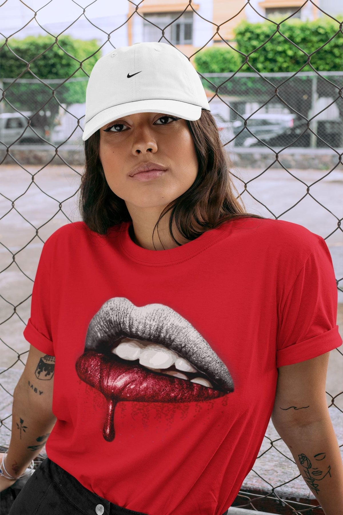 Jordan 4 Fire Red Shirt To Match Jordans Dripping Lips Sneaker Tees Jordan 4 Fire Red Drip Gear Zone Sneaker Matching Clothing Unisex Shirts
