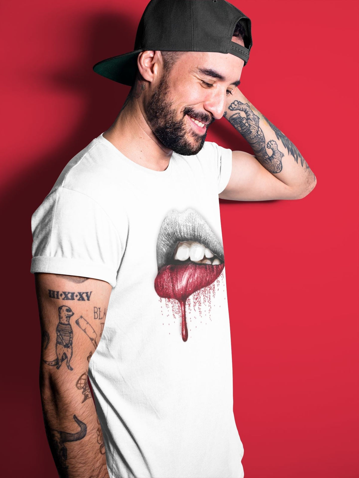 Jordan 4 Fire Red Shirt To Match Jordans Dripping Lips Sneaker Tees Jordan 4 Fire Red Drip Gear Zone Sneaker Matching Clothing Unisex Shirts