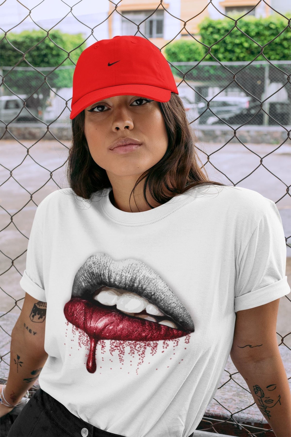 Jordan 4 Fire Red Shirt To Match Jordans Dripping Lips Sneaker Tees Jordan 4 Fire Red Drip Gear Zone Sneaker Matching Clothing Unisex Shirts