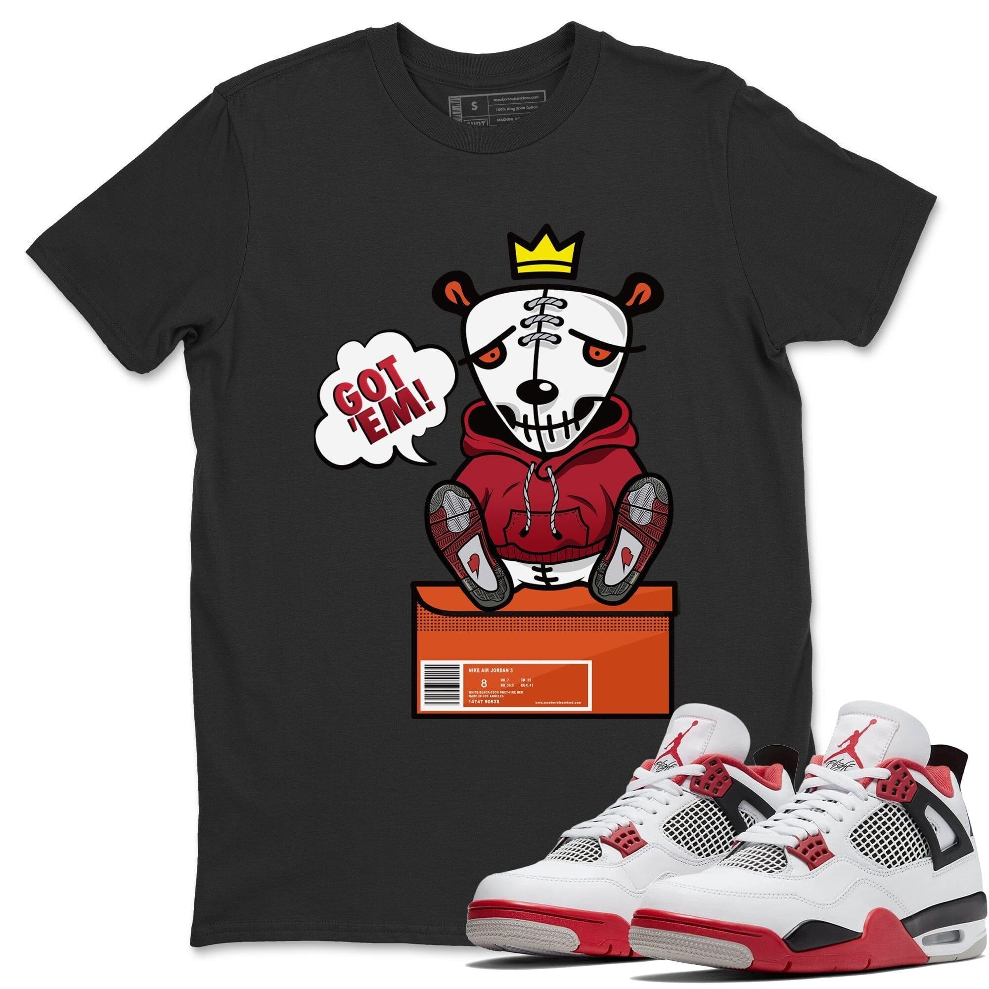 Jordan 4 Fire Red Shirt To Match Jordans Got Em Sneaker Tees Jordan 4 Fire Red Drip Gear Zone Sneaker Matching Clothing Unisex Shirts