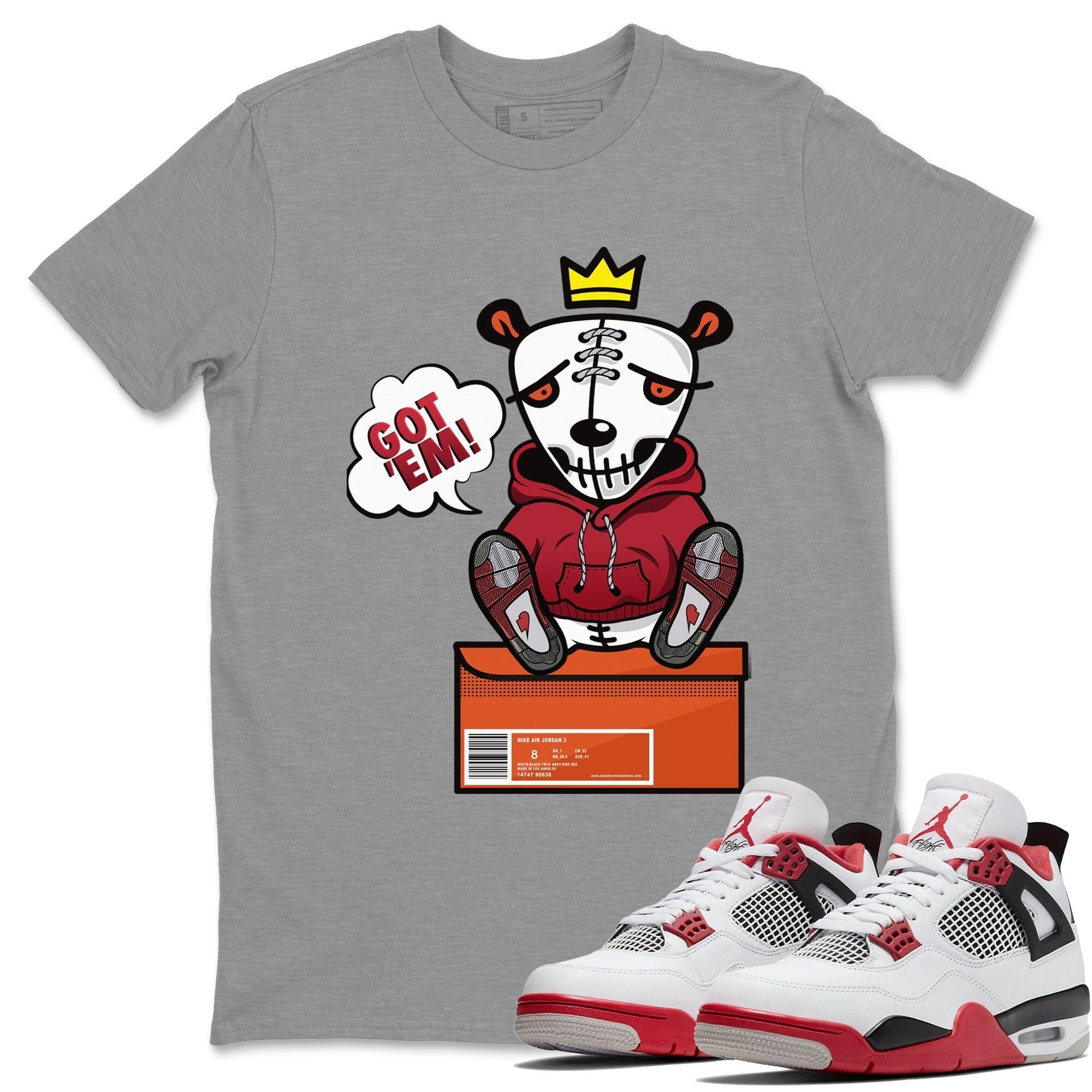 Jordan 4 Fire Red Shirt To Match Jordans Got Em Sneaker Tees Jordan 4 Fire Red Drip Gear Zone Sneaker Matching Clothing Unisex Shirts