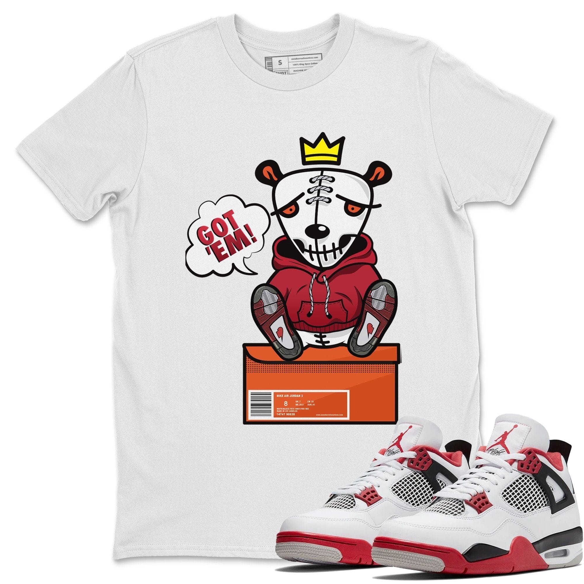 Jordan 4 Fire Red Shirt To Match Jordans Got Em Sneaker Tees Jordan 4 Fire Red Drip Gear Zone Sneaker Matching Clothing Unisex Shirts