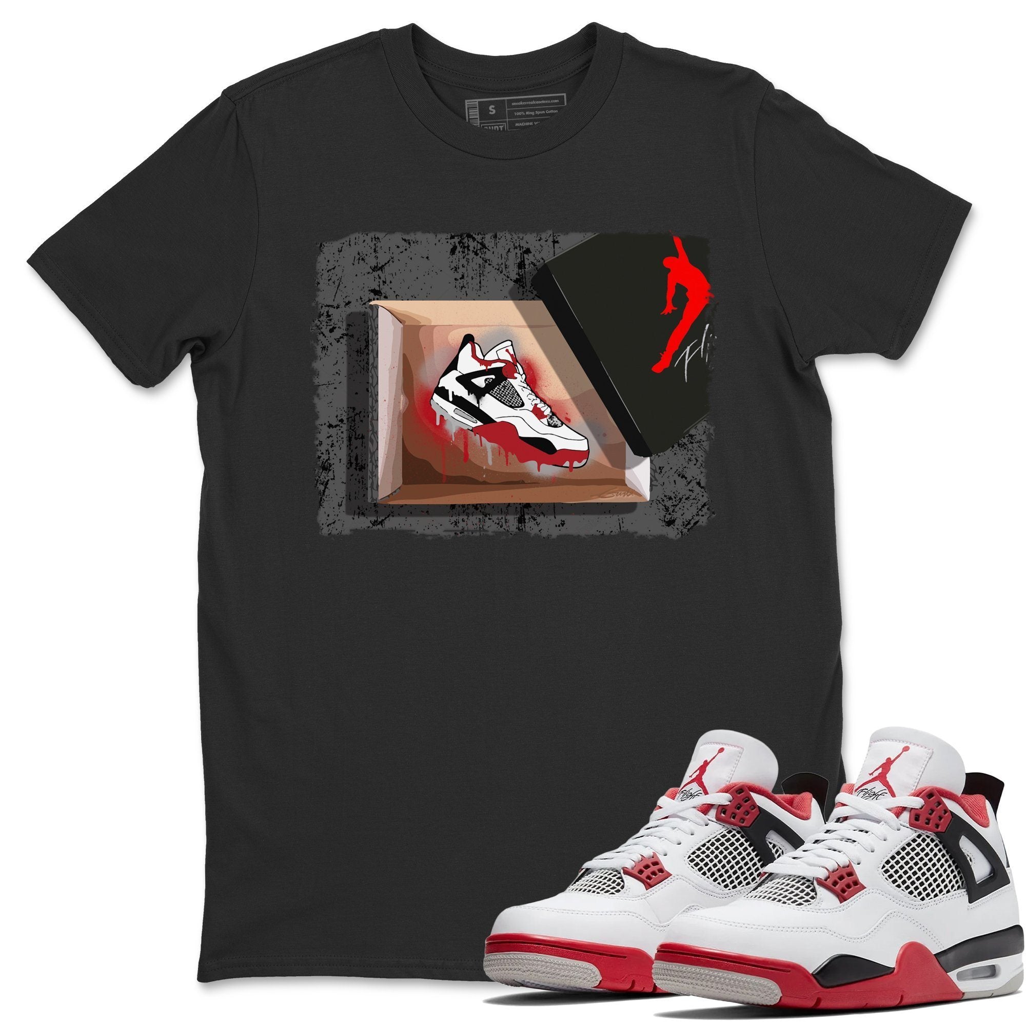 Jordan 4 Fire Red Shirt To Match Jordans New Kicks Sneaker Tees Jordan 4 Fire Red Drip Gear Zone Sneaker Matching Clothing Unisex Shirts