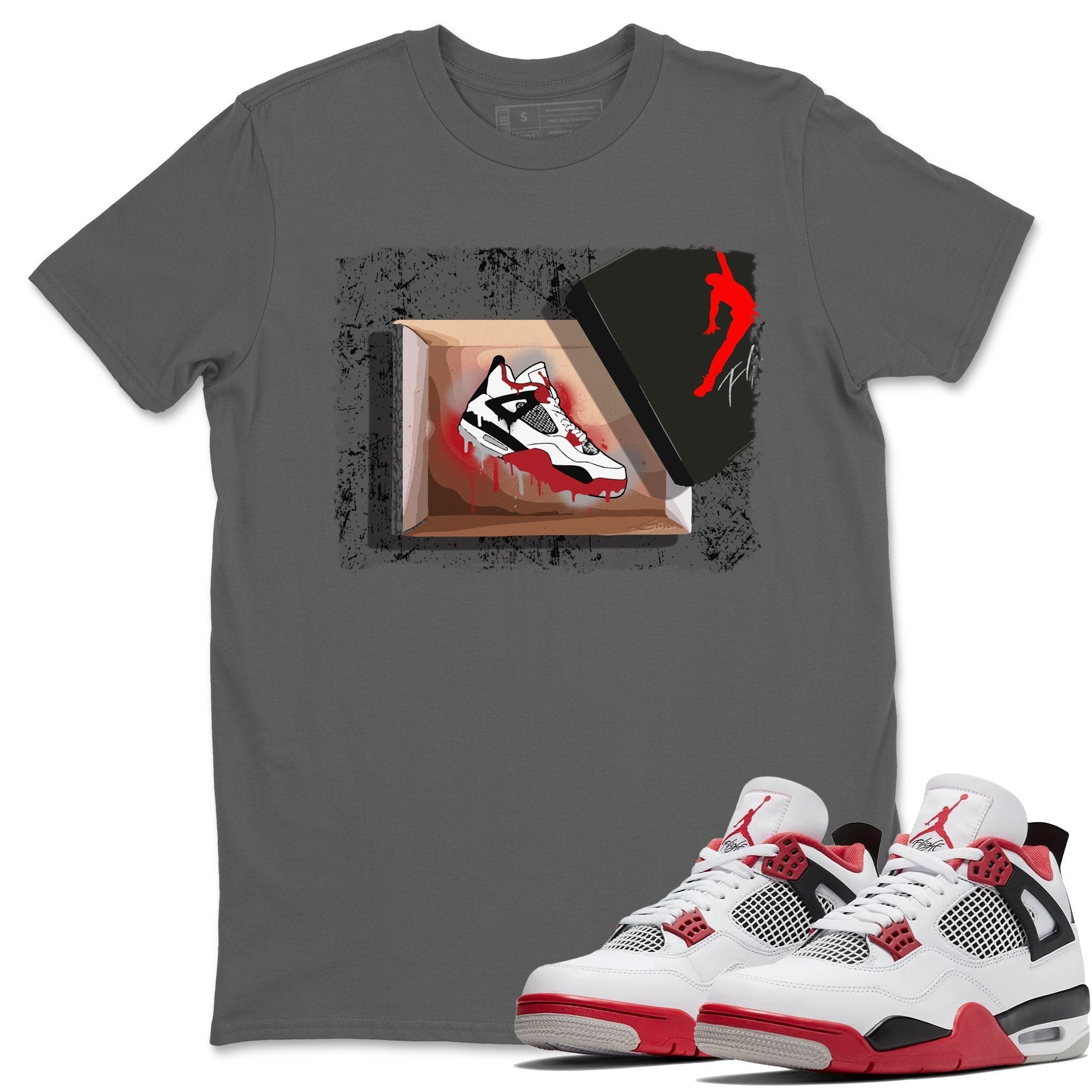 Jordan 4 Fire Red Shirt To Match Jordans New Kicks Sneaker Tees Jordan 4 Fire Red Drip Gear Zone Sneaker Matching Clothing Unisex Shirts