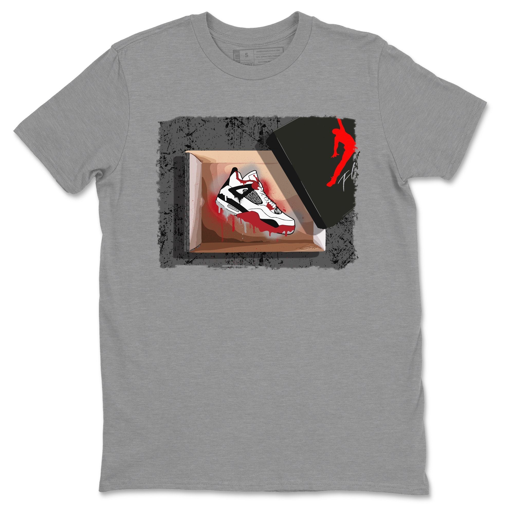 Jordan 4 Fire Red Shirt To Match Jordans New Kicks Sneaker Tees Jordan 4 Fire Red Drip Gear Zone Sneaker Matching Clothing Unisex Shirts
