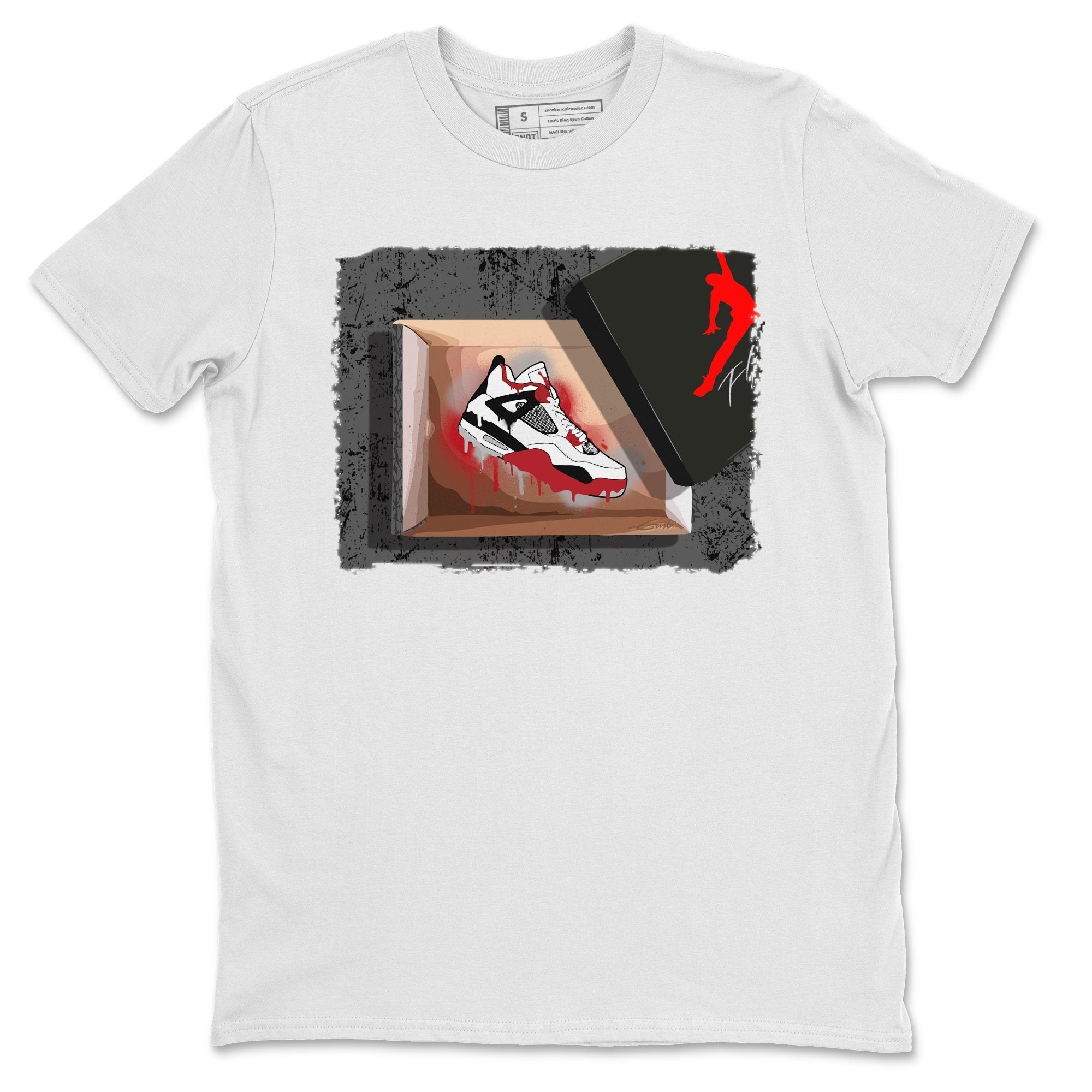 Jordan 4 Fire Red Shirt To Match Jordans New Kicks Sneaker Tees Jordan 4 Fire Red Drip Gear Zone Sneaker Matching Clothing Unisex Shirts