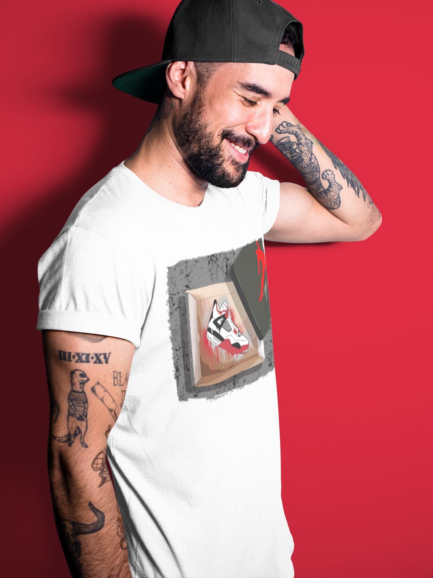 Jordan 4 Fire Red Shirt To Match Jordans New Kicks Sneaker Tees Jordan 4 Fire Red Drip Gear Zone Sneaker Matching Clothing Unisex Shirts