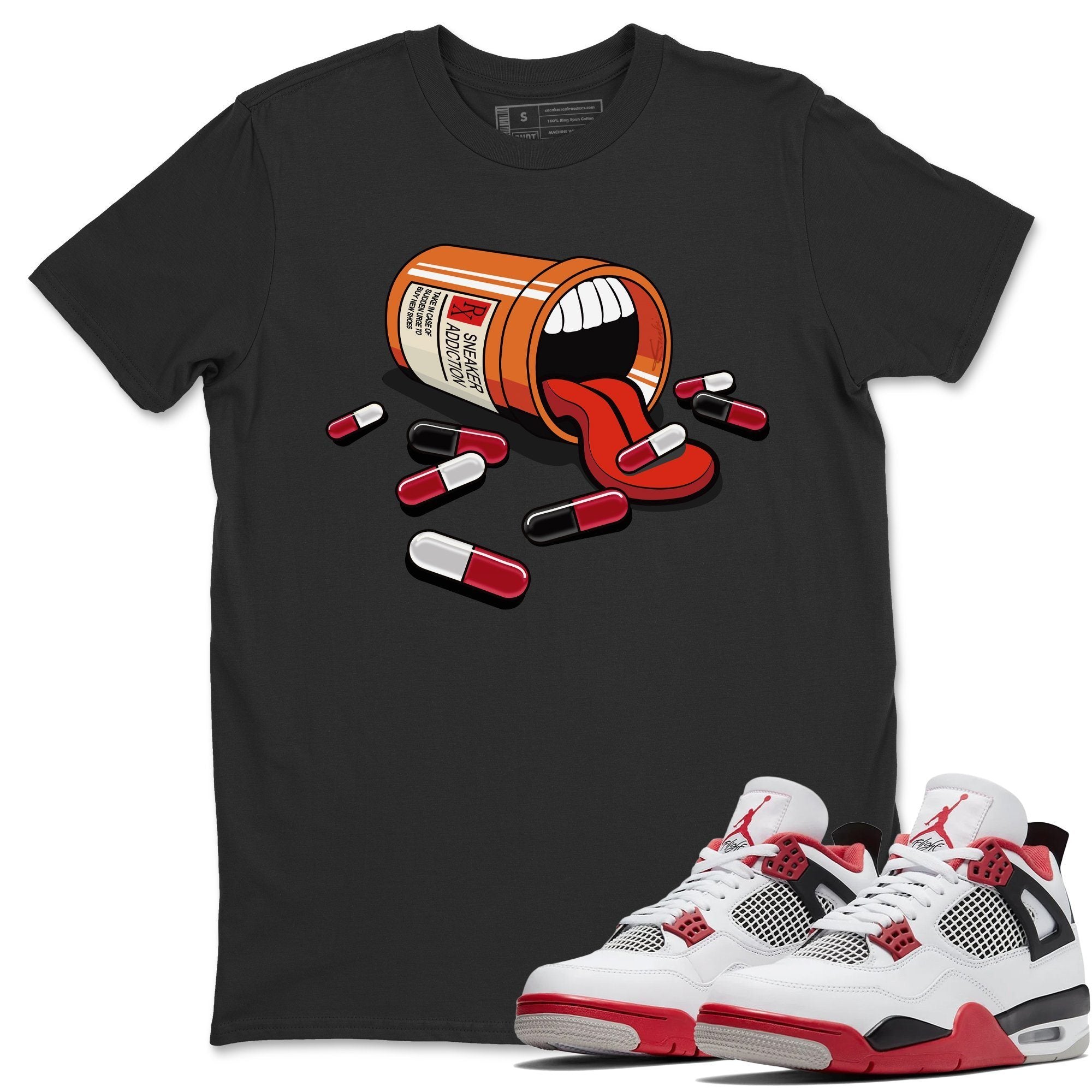 Jordan 4 Fire Red Shirt To Match Jordans Sneaker Addiction Sneaker Tees Jordan 4 Fire Red Drip Gear Zone Sneaker Matching Clothing Unisex Shirts