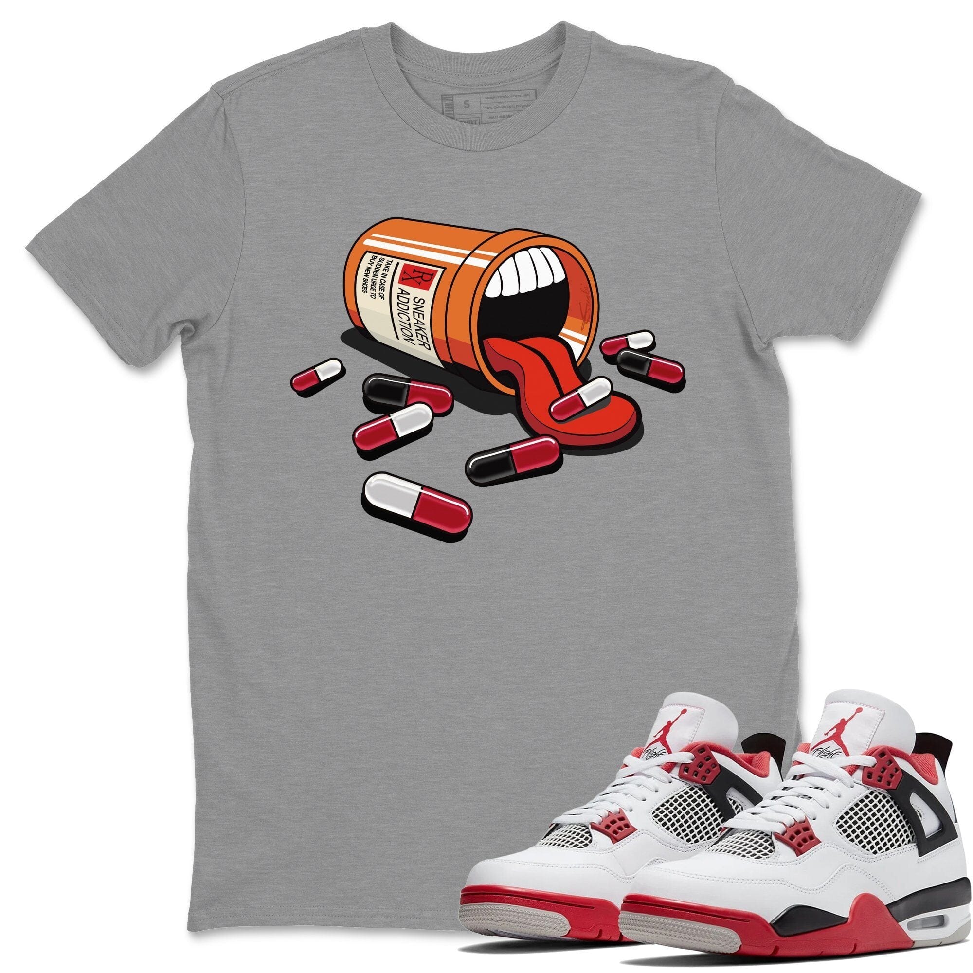 Jordan 4 Fire Red Shirt To Match Jordans Sneaker Addiction Sneaker Tees Jordan 4 Fire Red Drip Gear Zone Sneaker Matching Clothing Unisex Shirts