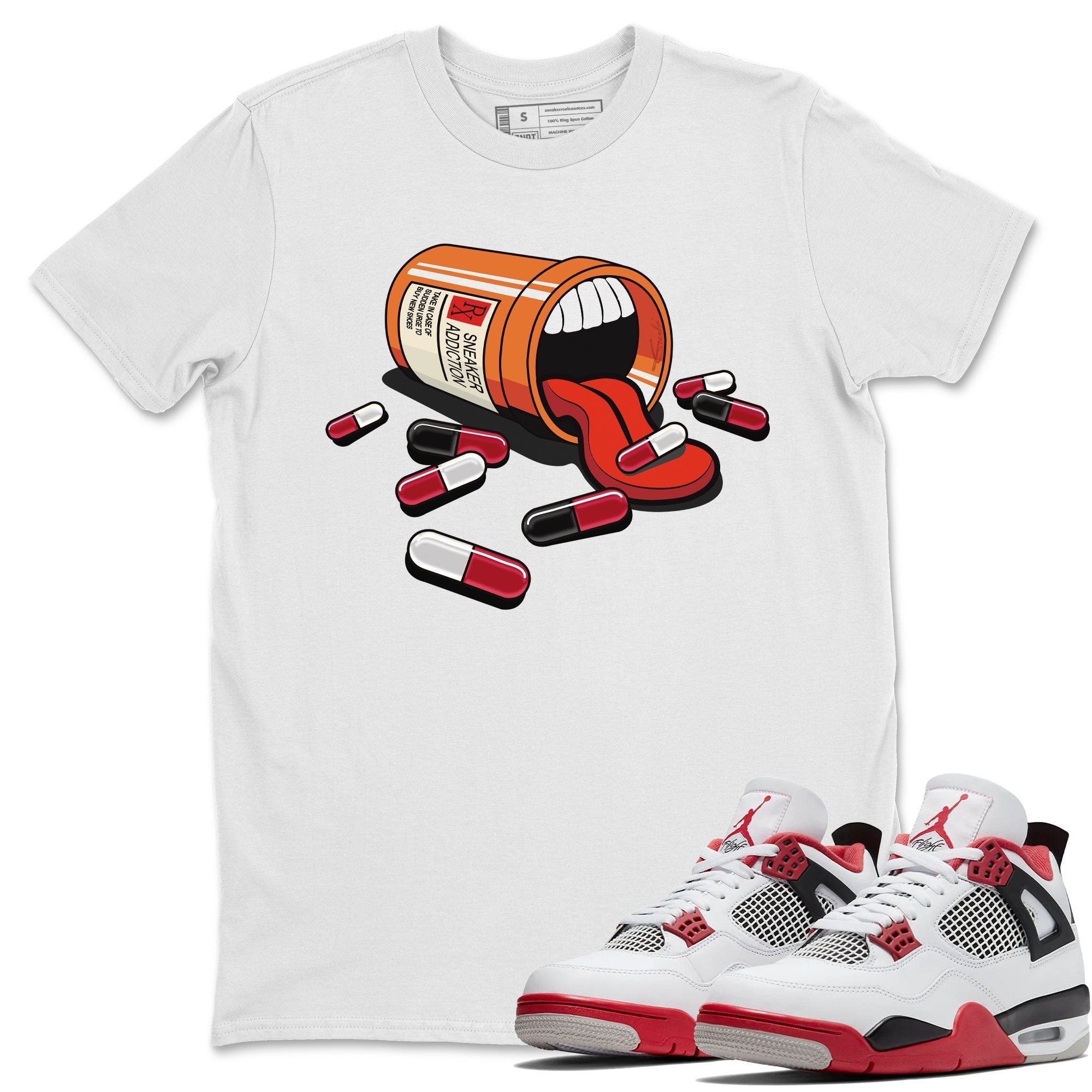 Jordan 4 Fire Red Shirt To Match Jordans Sneaker Addiction Sneaker Tees Jordan 4 Fire Red Drip Gear Zone Sneaker Matching Clothing Unisex Shirts