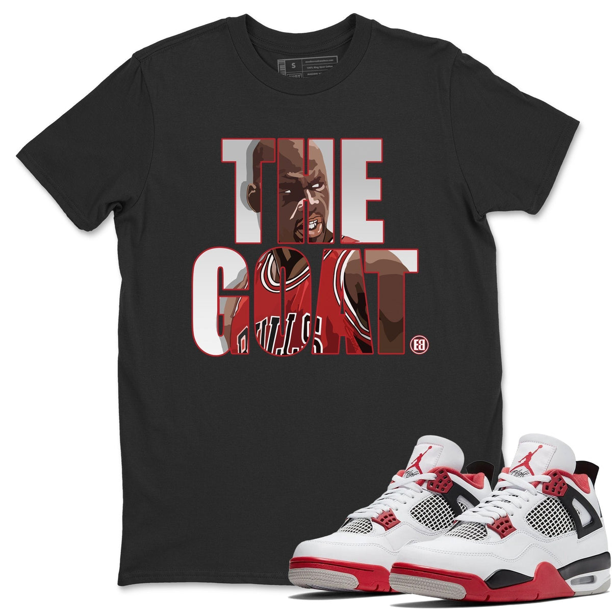 Jordan 4 Fire Red Sneaker Tees Drip Gear Zone The Goat Sneaker Tees Jordan 4 Fire Red Shirt Unisex Shirts