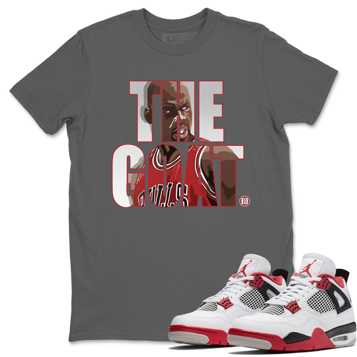 Jordan 4 Fire Red Sneaker Tees Drip Gear Zone The Goat Sneaker Tees Jordan 4 Fire Red Shirt Unisex Shirts