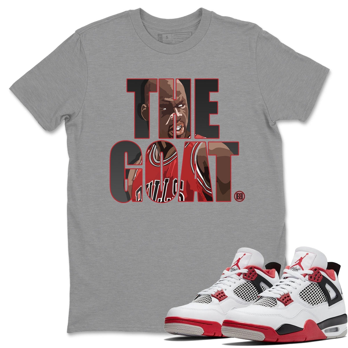 Jordan 4 Fire Red Sneaker Tees Drip Gear Zone The Goat Sneaker Tees Jordan 4 Fire Red Shirt Unisex Shirts