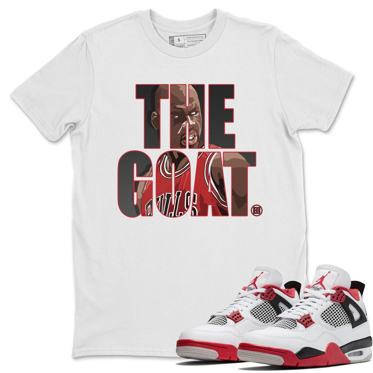 Jordan 4 Fire Red Sneaker Tees Drip Gear Zone The Goat Sneaker Tees Jordan 4 Fire Red Shirt Unisex Shirts