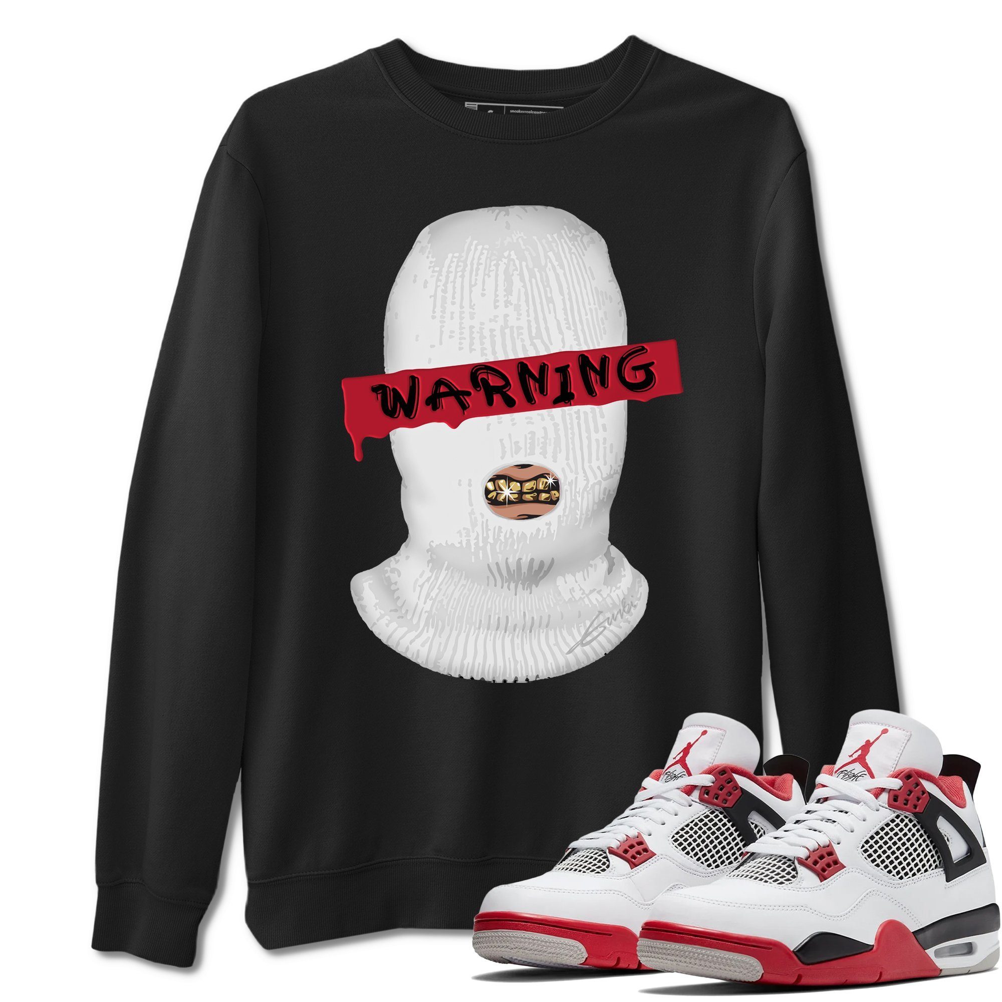 Jordan 4 Fire Red Shirt To Match Jordans Warning Sneaker Tees Jordan 4 Fire Red Drip Gear Zone Sneaker Matching Clothing Unisex Shirts