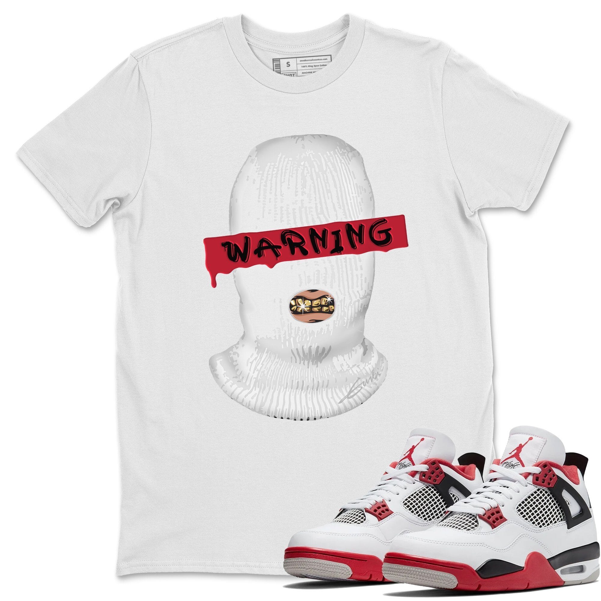 Jordan 4 Fire Red Shirt To Match Jordans Warning Sneaker Tees Jordan 4 Fire Red Drip Gear Zone Sneaker Matching Clothing Unisex Shirts