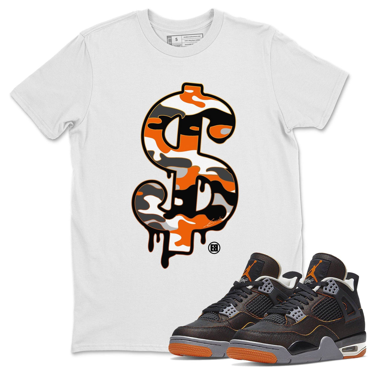 Jordan 4 Starfish Shirt To Match Jordans Dollar Camo Sneaker Tees Jordan 4 Starfish Drip Gear Zone Sneaker Matching Clothing Unisex Shirts