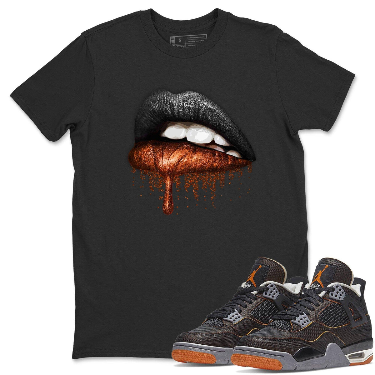 Jordan 4 Starfish Shirt To Match Jordans Dripping Lips Sneaker Tees Jordan 4 Starfish Drip Gear Zone Sneaker Matching Clothing Unisex Shirts