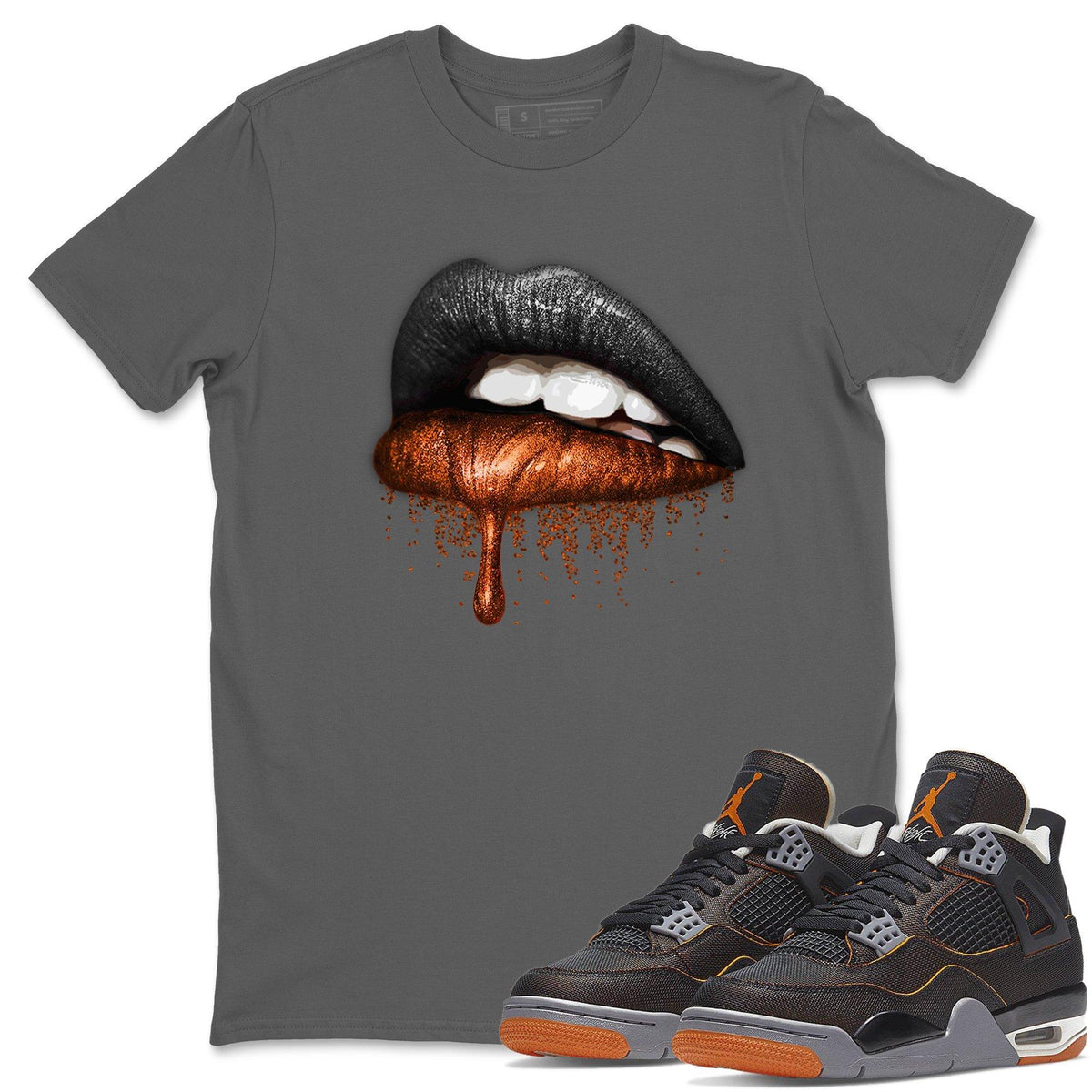 Jordan 4 Starfish Shirt To Match Jordans Dripping Lips Sneaker Tees Jordan 4 Starfish Drip Gear Zone Sneaker Matching Clothing Unisex Shirts