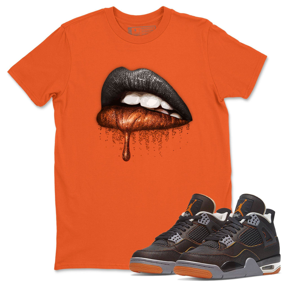 Jordan 4 Starfish Shirt To Match Jordans Dripping Lips Sneaker Tees Jordan 4 Starfish Drip Gear Zone Sneaker Matching Clothing Unisex Shirts