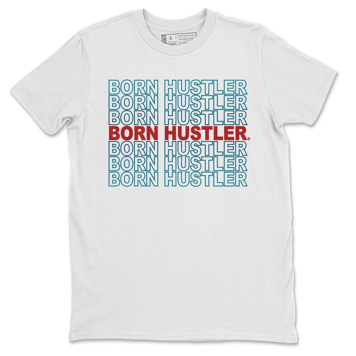 Jordan 4 Deep Ocean Shirt To Match Jordans Born Hustler Sneaker Tees Jordan 4 Deep Ocean Drip Gear Zone Sneaker Matching Clothing Unisex Shirts