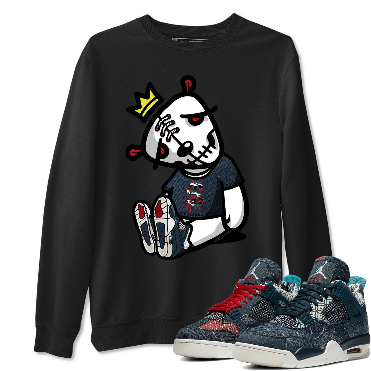 Jordan 4 Deep Ocean Shirt To Match Jordans Dead Dolls Sneaker Tees Jordan 4 Deep Ocean Drip Gear Zone Sneaker Matching Clothing Unisex Shirts