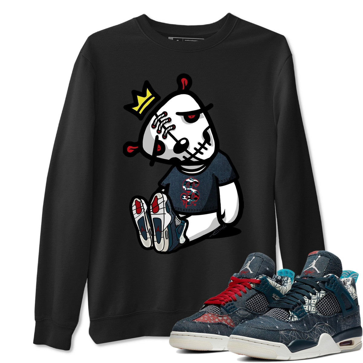 Jordan 4 Deep Ocean Shirt To Match Jordans Dead Dolls Sneaker Tees Jordan 4 Deep Ocean Drip Gear Zone Sneaker Matching Clothing Unisex Shirts