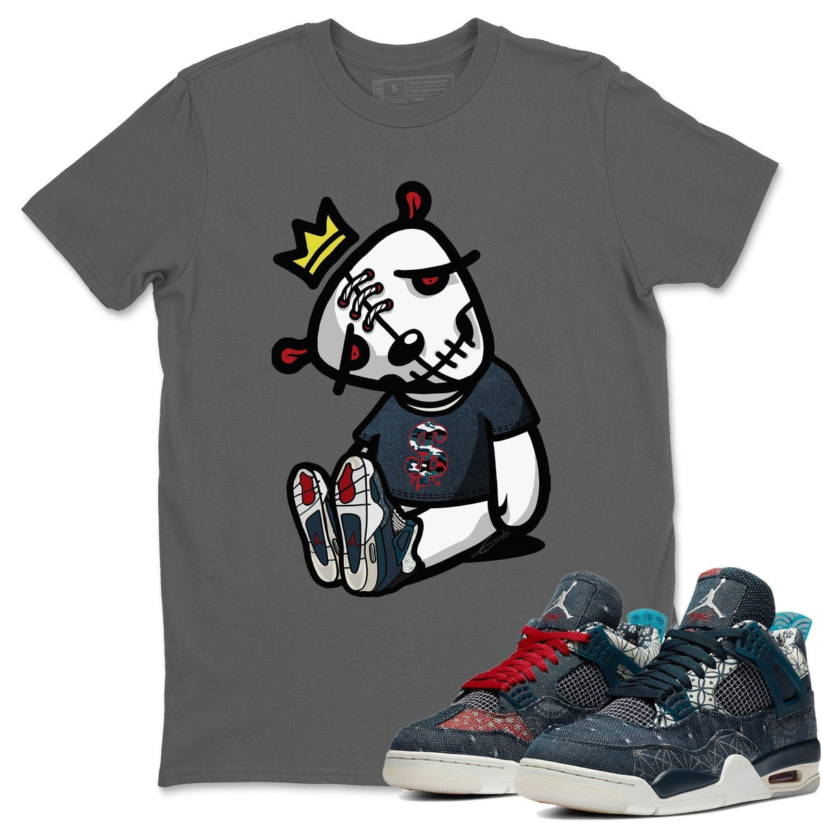 Jordan 4 Deep Ocean Shirt To Match Jordans Dead Dolls Sneaker Tees Jordan 4 Deep Ocean Drip Gear Zone Sneaker Matching Clothing Unisex Shirts