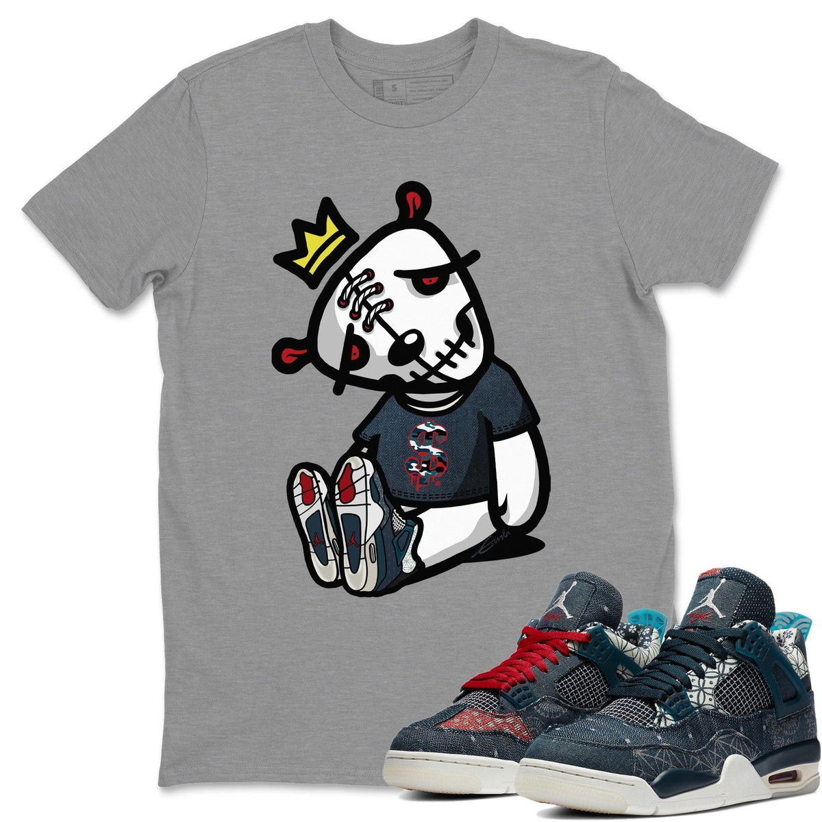 Jordan 4 Deep Ocean Shirt To Match Jordans Dead Dolls Sneaker Tees Jordan 4 Deep Ocean Drip Gear Zone Sneaker Matching Clothing Unisex Shirts