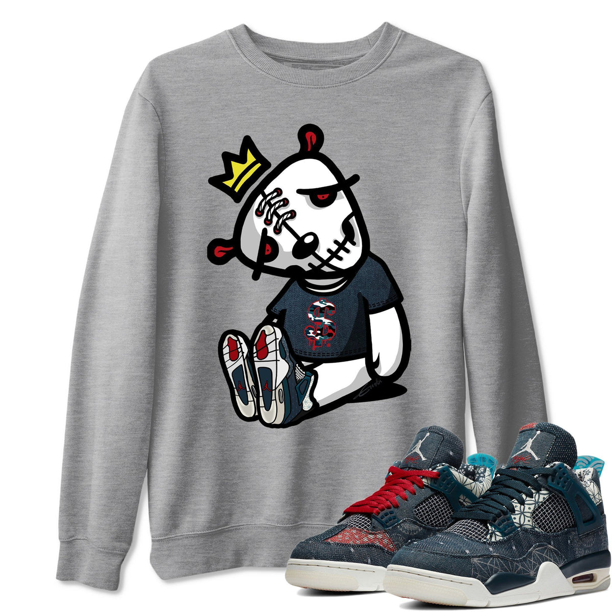 Jordan 4 Deep Ocean Shirt To Match Jordans Dead Dolls Sneaker Tees Jordan 4 Deep Ocean Drip Gear Zone Sneaker Matching Clothing Unisex Shirts