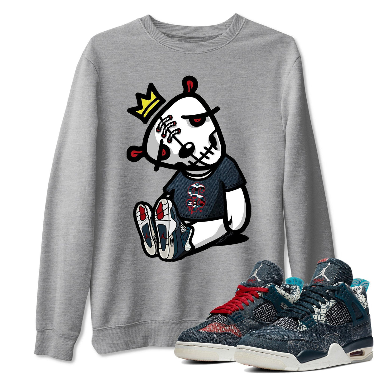 Jordan 4 Deep Ocean Shirt To Match Jordans Dead Dolls Sneaker Tees Jordan 4 Deep Ocean Drip Gear Zone Sneaker Matching Clothing Unisex Shirts