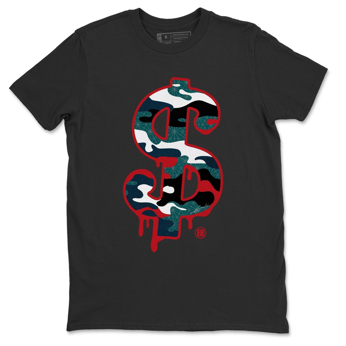 Jordan 4 Deep Ocean Shirt To Match Jordans Dollar Camo Sneaker Tees Jordan 4 Deep Ocean Drip Gear Zone Sneaker Matching Clothing Unisex Shirts