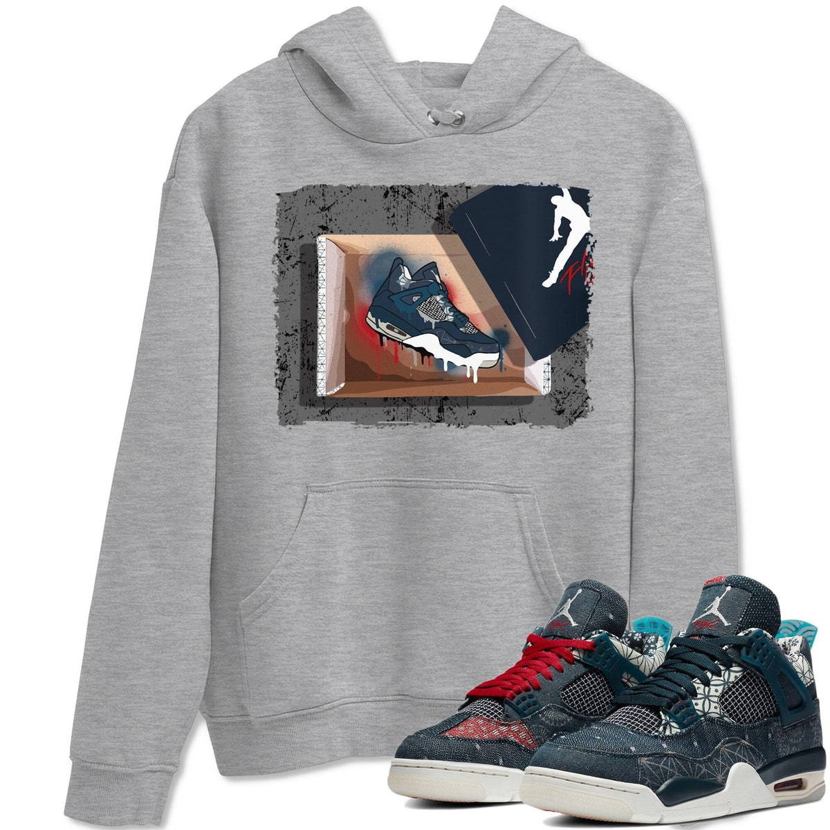 Jordan 4 Deep Ocean Shirt To Match Jordans New Kicks Sneaker Tees Jordan 4 Deep Ocean Drip Gear Zone Sneaker Matching Clothing Unisex Shirts