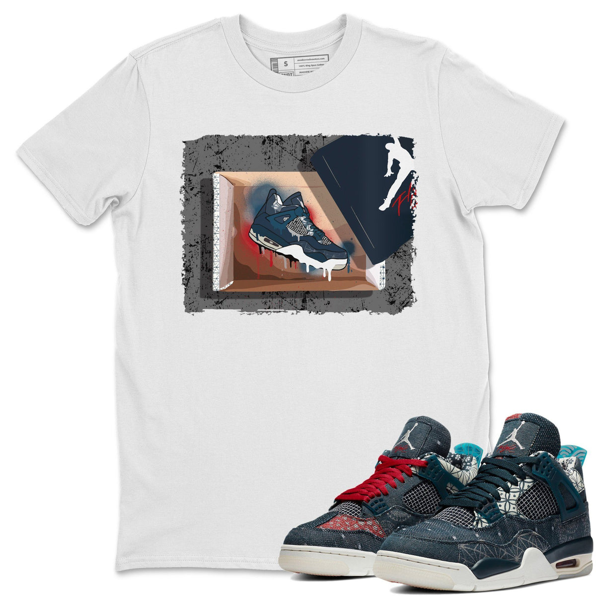 Jordan 4 Deep Ocean Shirt To Match Jordans New Kicks Sneaker Tees Jordan 4 Deep Ocean Drip Gear Zone Sneaker Matching Clothing Unisex Shirts