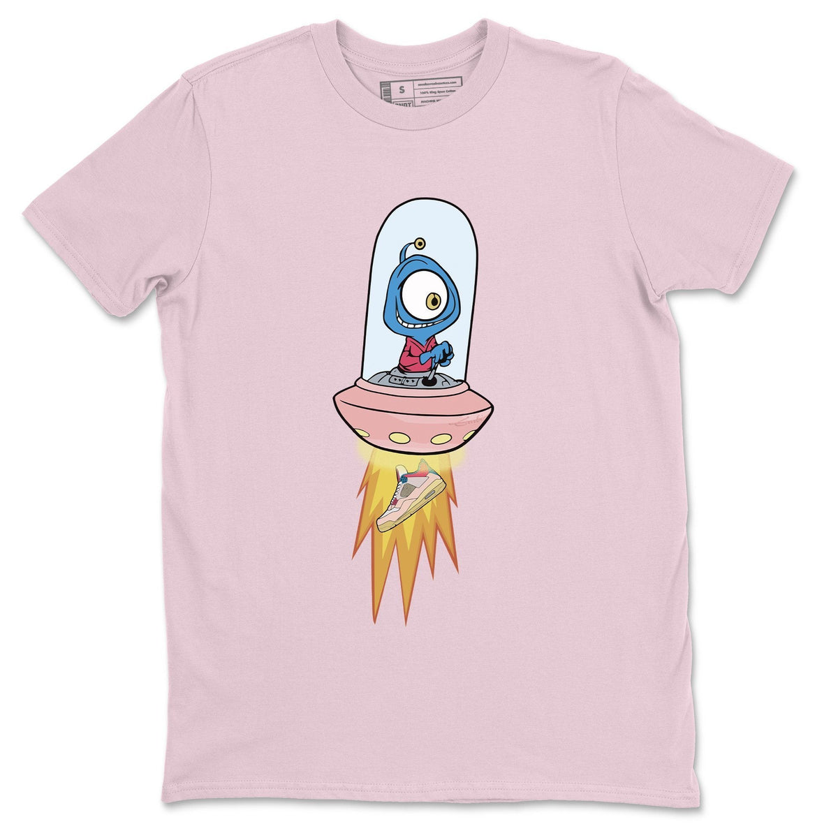 Jordan 4 Union Guava Ice Sneaker Matching T-Shirt Alien Sneaker Tees Jordan 4 Union Guava Ice Sneaker Release Tees Crew Neck Tees