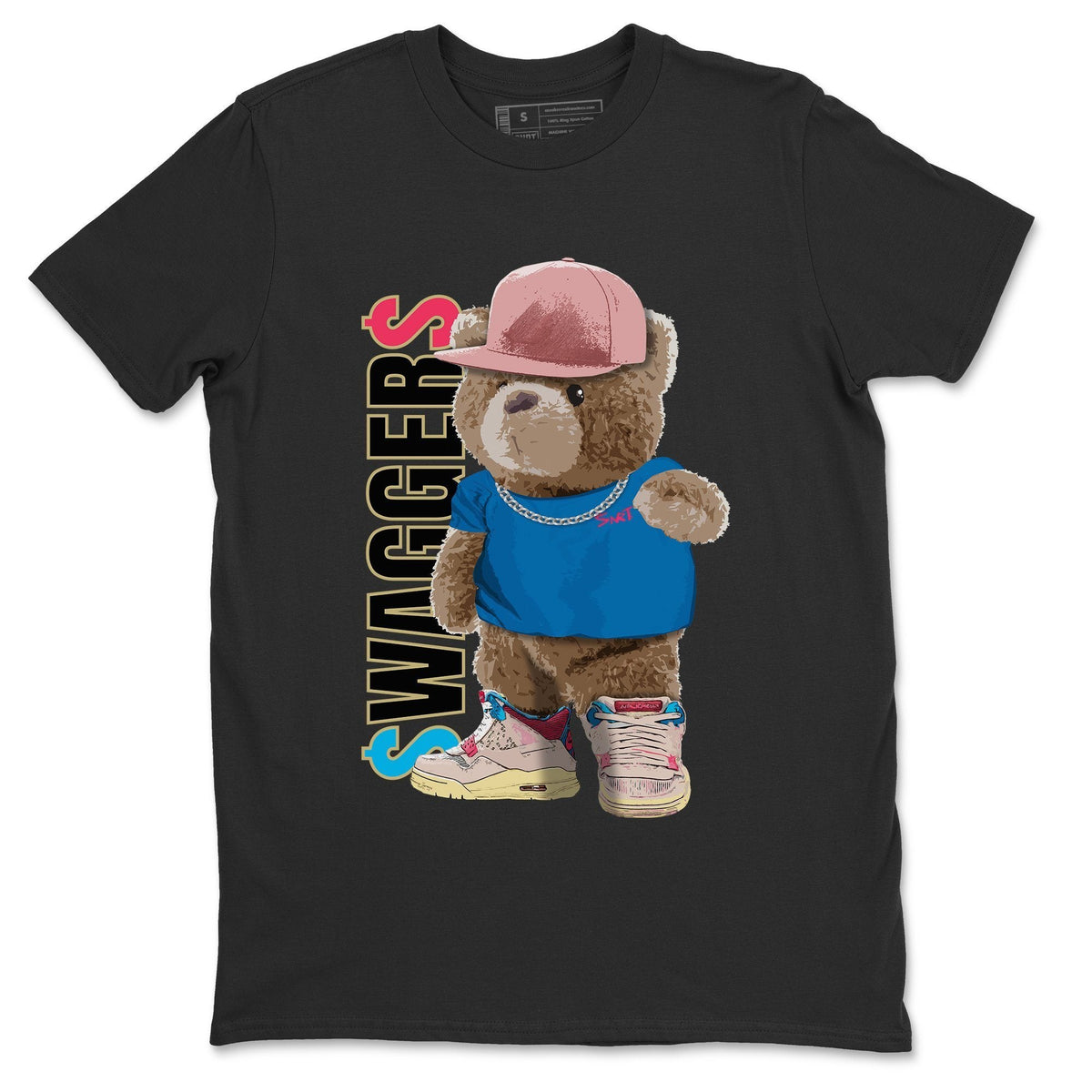 Jordan 4 Union Guava Ice Sneaker Matching T-Shirt Bear Swaggers Sneaker Tees Jordan 4 Union Guava Ice Sneaker Release Tees Crew Neck Tees