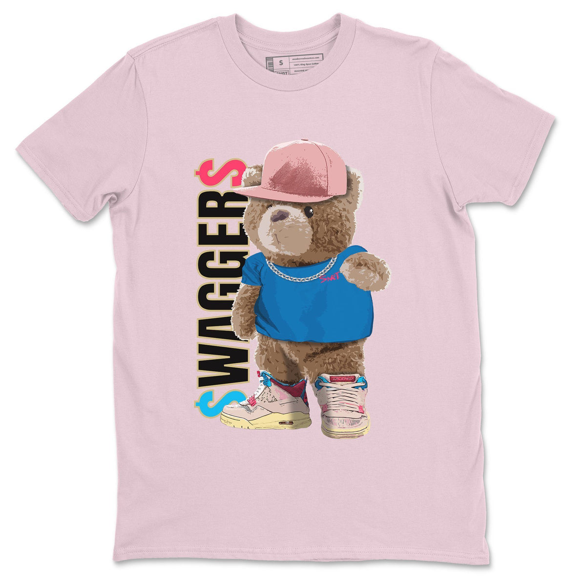 Jordan 4 Union Guava Ice Sneaker Matching T-Shirt Bear Swaggers Sneaker Tees Jordan 4 Union Guava Ice Sneaker Release Tees Crew Neck Tees