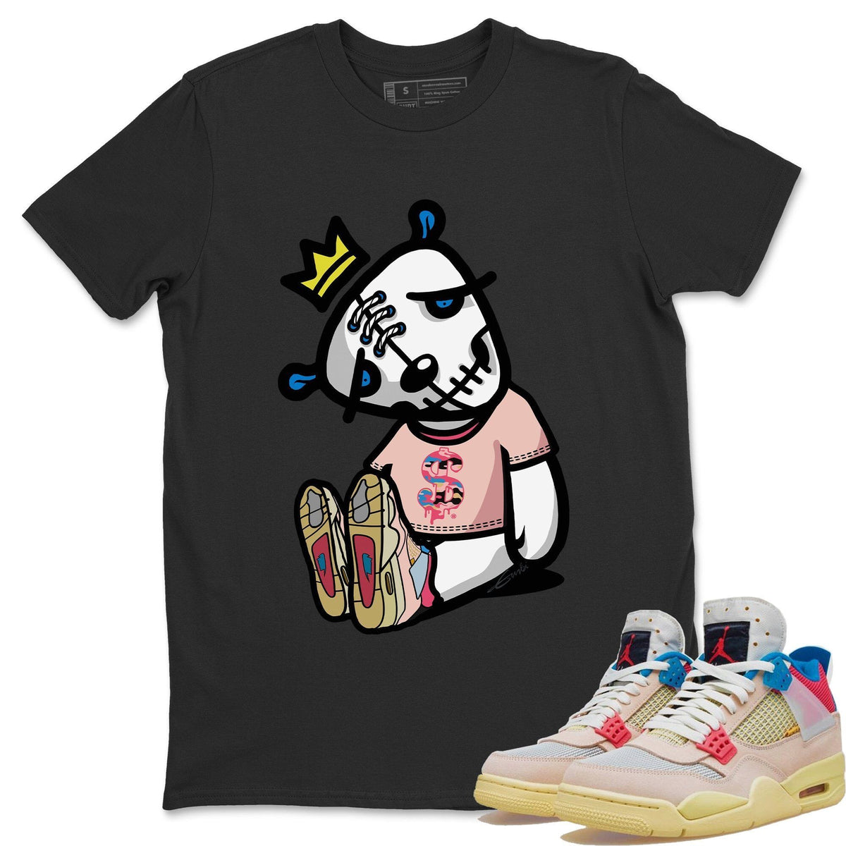 Jordan 4 Union Guava Ice Sneaker Matching T-Shirt Dead Dolls Sneaker Tees Jordan 4 Union Guava Ice Sneaker Release Tees Crew Neck Tees