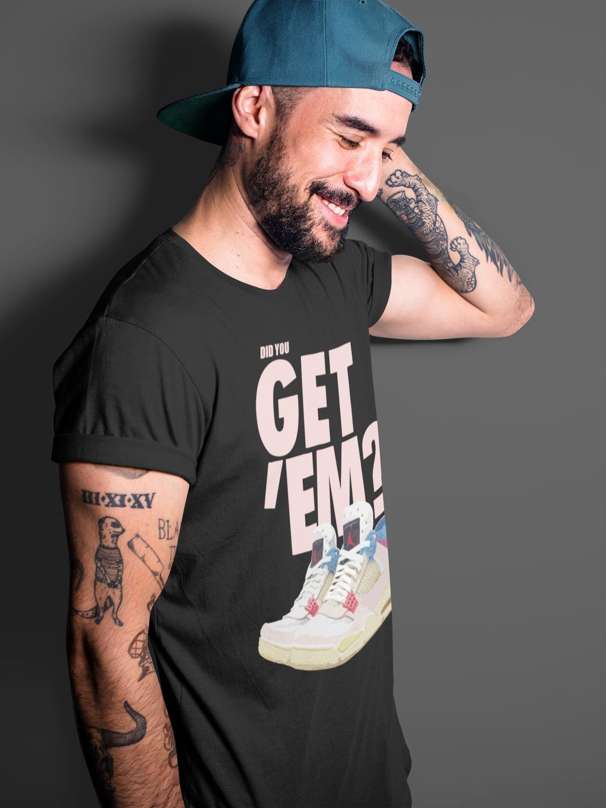 Jordan 4 Union Guava Ice Sneaker Matching T-Shirt Did You Get Em SNRT Sneaker Tees Jordan 4 Union Guava Ice Drip Gear Zone Crew Neck Tees
