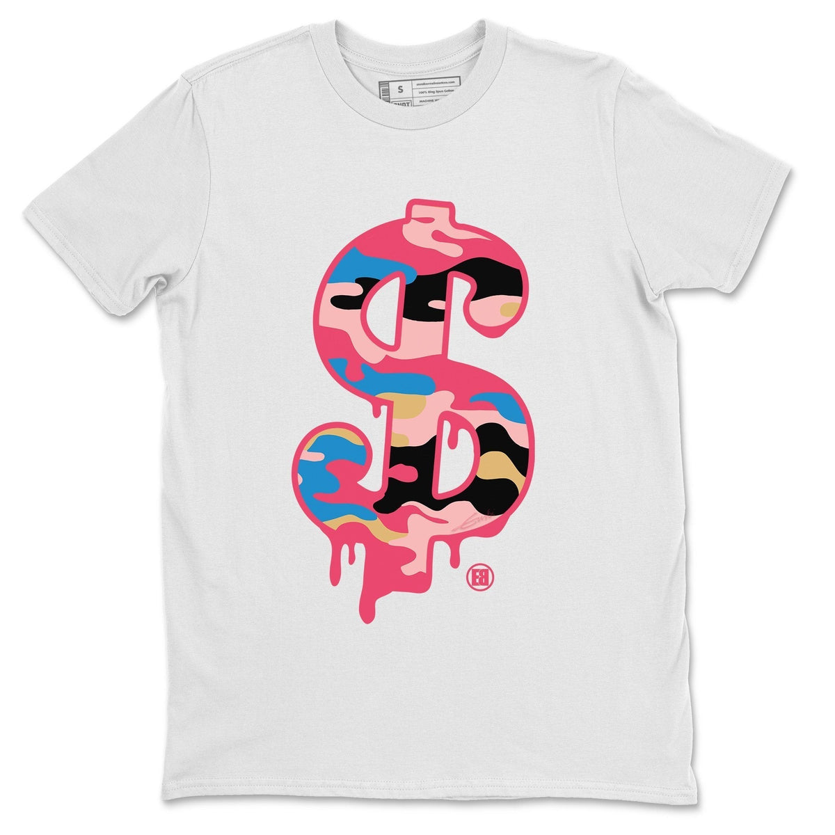 Jordan 4 Union Guava Ice Sneaker Matching T-Shirt Dollar Camo Sneaker Tees Jordan 4 Union Guava Ice Sneaker Release Tees Crew Neck Tees