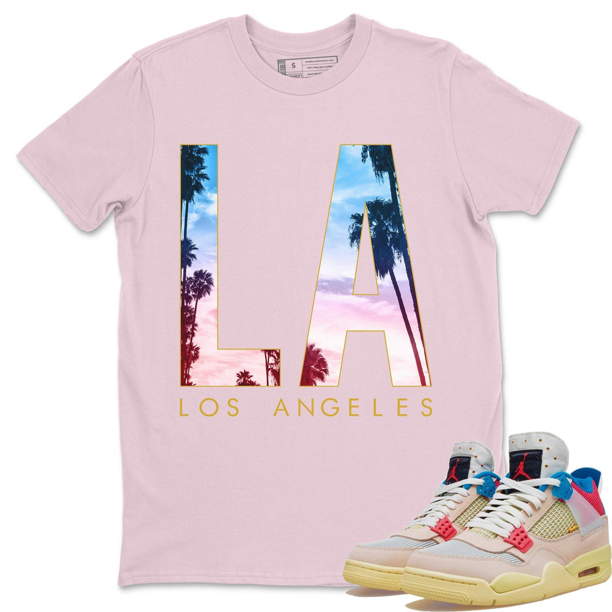 Jordan 4 Union Guava Ice Sneaker Matching T-Shirt Los Angeless Sneaker Tees Jordan 4 Union Guava Ice Sneaker Release Tees Crew Neck Tees