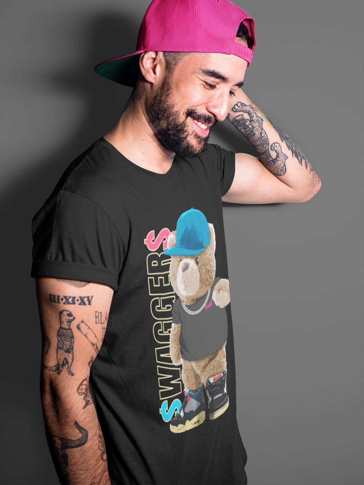 Jordan 4 Union Off Noir Sneaker Matching T-Shirt Bear Swaggers Sneaker Tees Jordan 4 Union Off Noir Sneaker Release Tees Crew Neck Tees