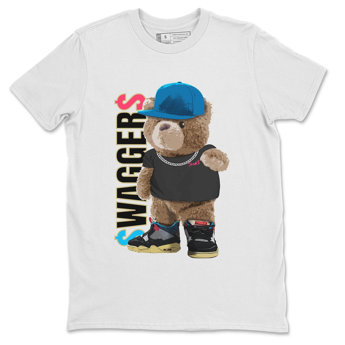 Jordan 4 Union Off Noir Sneaker Matching T-Shirt Bear Swaggers Sneaker Tees Jordan 4 Union Off Noir Sneaker Release Tees Crew Neck Tees