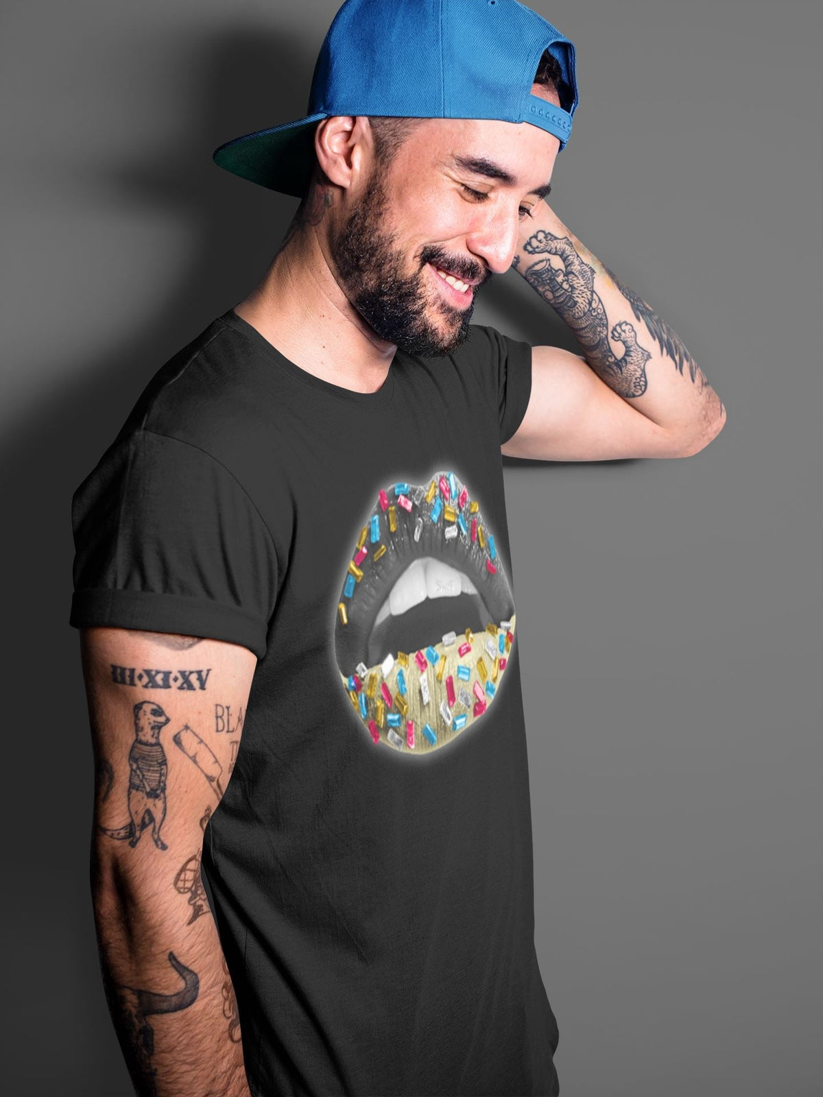 Jordan 4 Union Off Noir Sneaker Matching T-Shirt Lips Jewel Sneaker Tees Jordan 4 Union Off Noir Sneaker Release Tees Crew Neck Tees