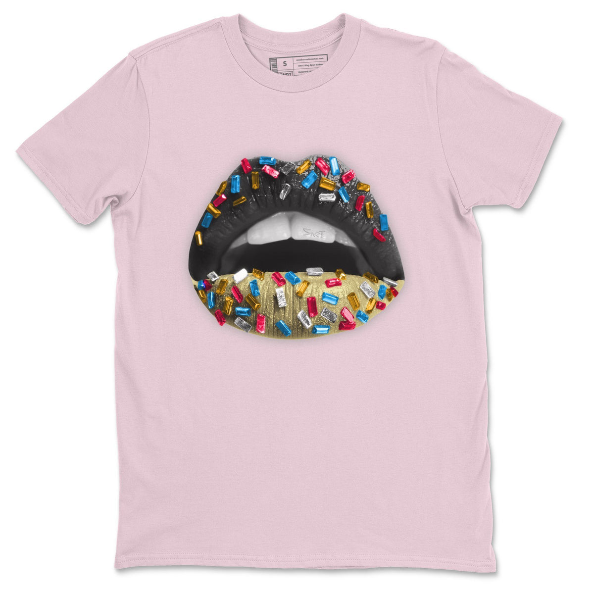 Jordan 4 Union Off Noir Sneaker Matching T-Shirt Lips Jewel Sneaker Tees Jordan 4 Union Off Noir Sneaker Release Tees Crew Neck Tees