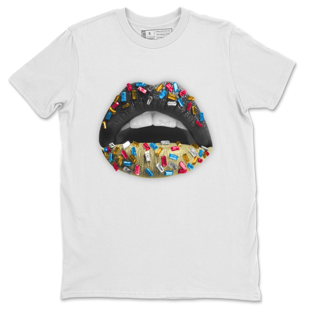 Jordan 4 Union Off Noir Sneaker Matching T-Shirt Lips Jewel Sneaker Tees Jordan 4 Union Off Noir Sneaker Release Tees Crew Neck Tees