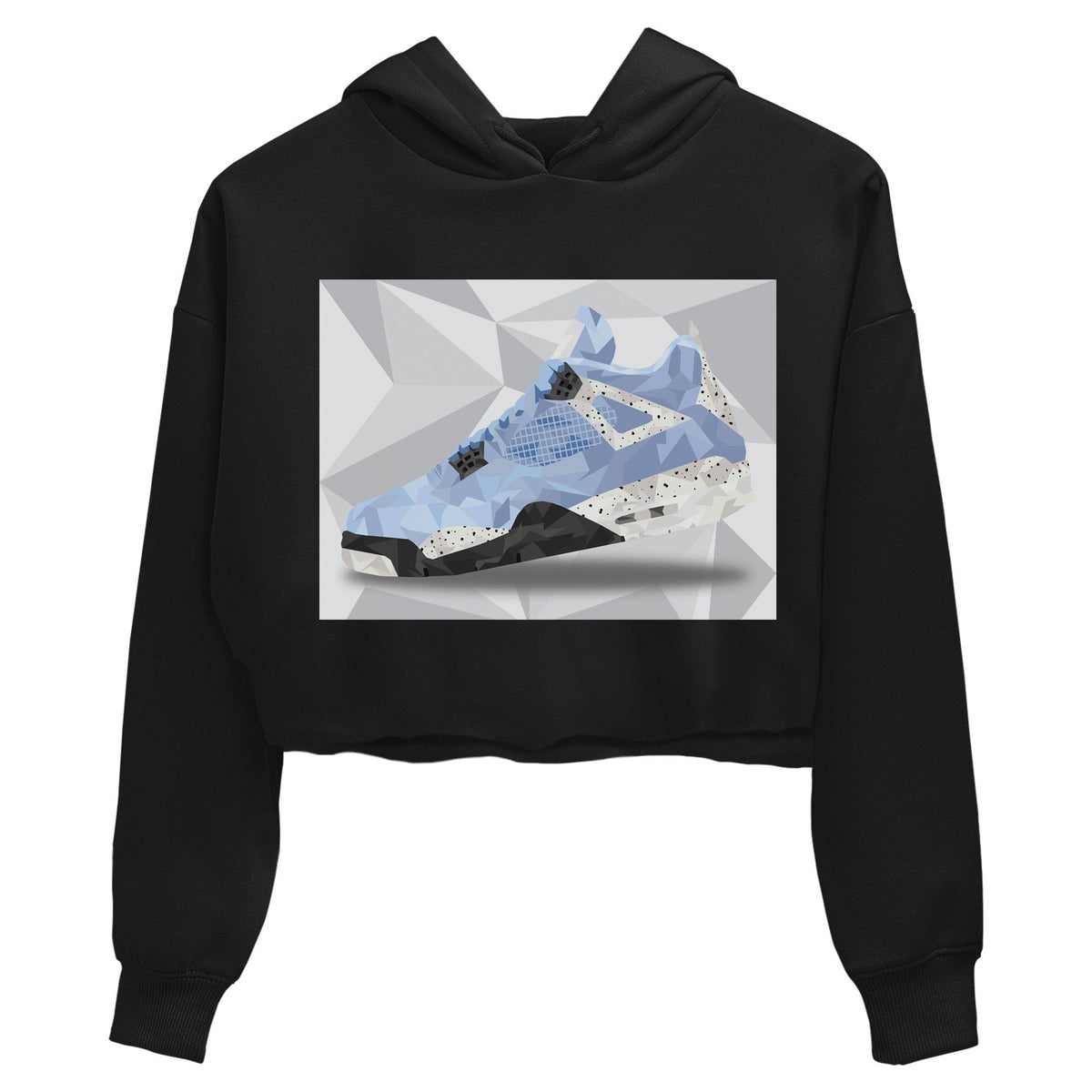 Jordan 4 University Blue Sneaker Matching T-Shirt Shoe Polygon Sneaker Tees Jordan 4 University Blue Sneaker Release Tees Women's Shirts