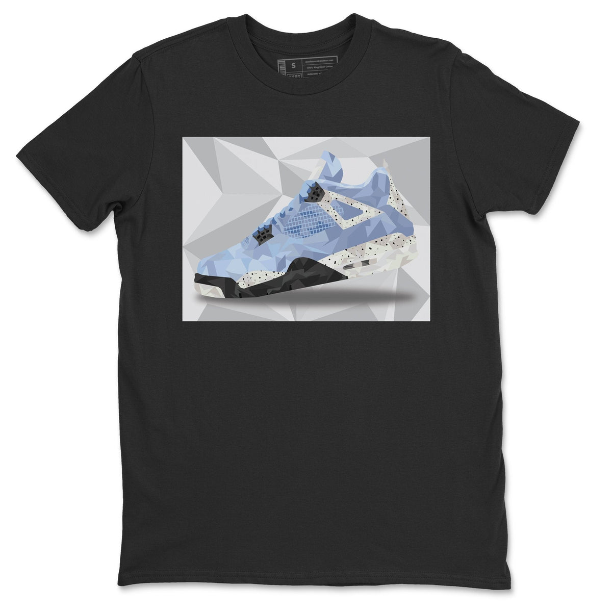 Jordan 4 University Blue Shirt To Match Jordans Shoe Polygon Sneaker Tees Jordan 4 University Blue Drip Gear Zone Sneaker Matching Clothing Unisex Shirts